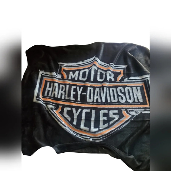 Harley Davidson throw blanket - Picture 1 of 3